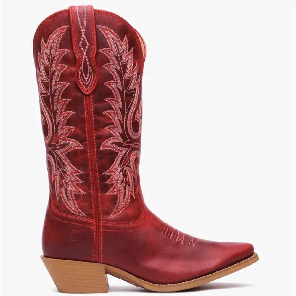 NEW Durango Shyloh Crimson Red Western Boots Snip Toe Cowgirl Rodeo Statement - Picture 4 of 16